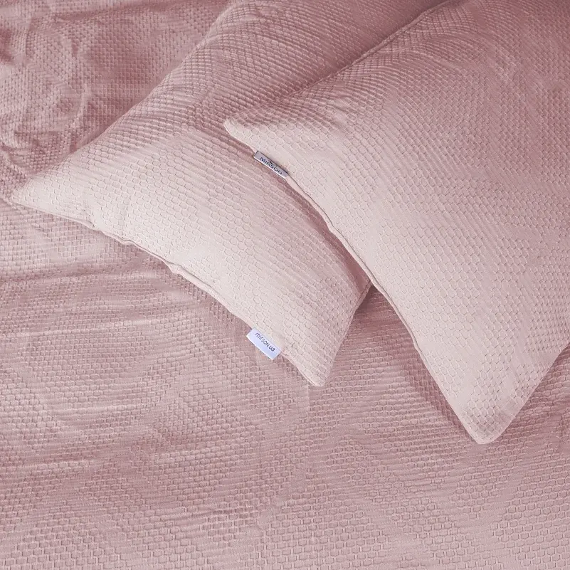 Наволочка MirSon №20-00 Waffle Powder 50х70 см пудровая (2200011032429) - фото 2