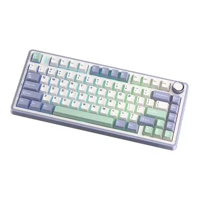 Клавіатура Aula F75 Gasket Greywood V3 switch Hot-Swap PBT Wireless/Bluetooth/USB White (6948391208640) - фото 5