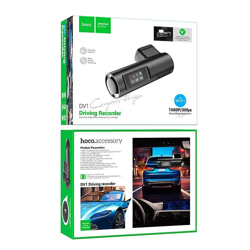 Відеореєстратор Hoco DV1 Driving Recorder Black - фото 2