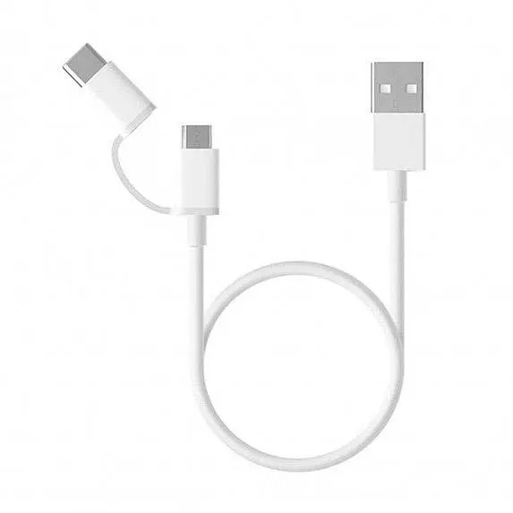 Кабель USB Xiaomi Mi 2-in-1 USB Cable (Micro USB to Type C) 30cm (SJV4083TY) - фото 2