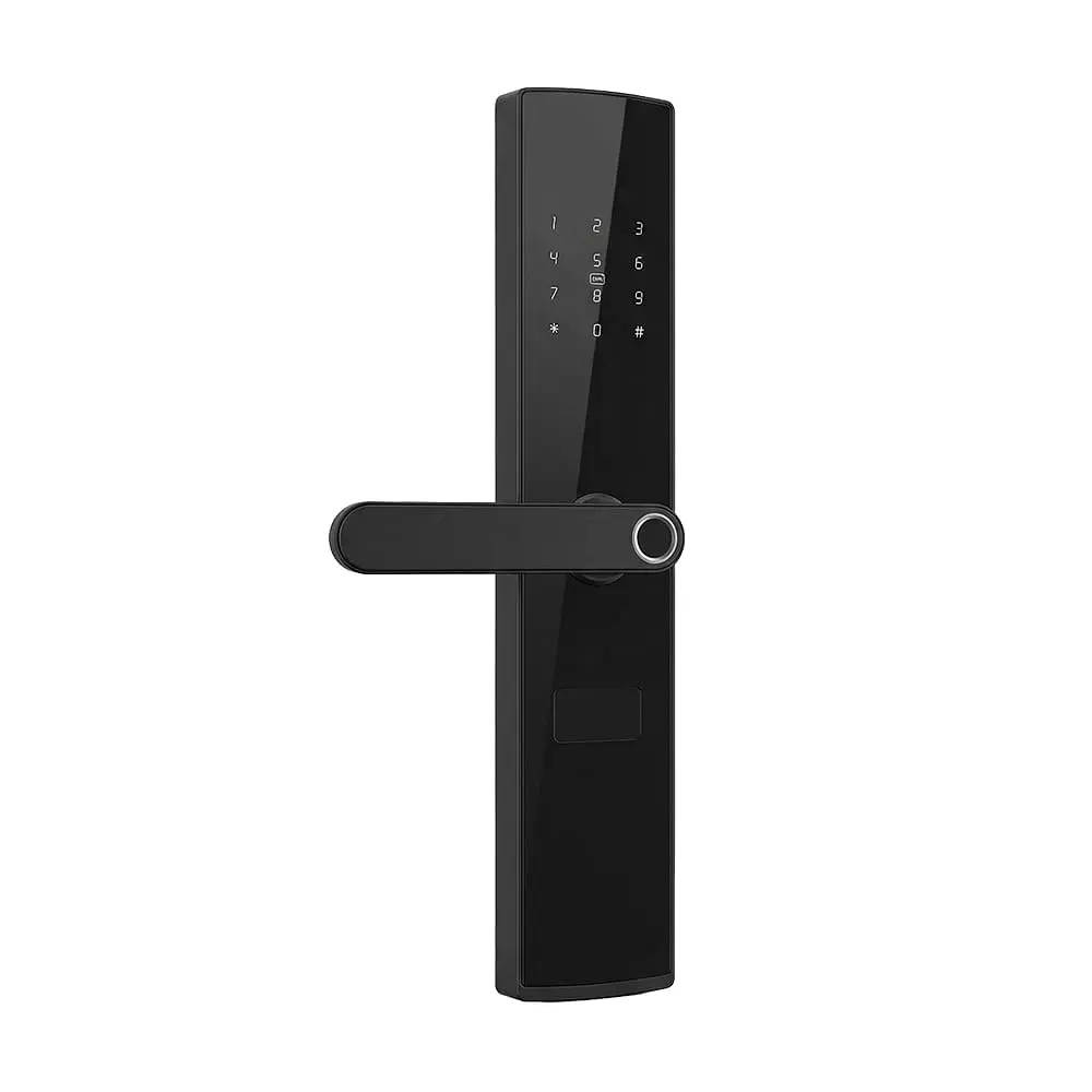 Замок біометричний автономний Trinix TRL-5404BTF Black L/R з Bluetooth, зчитувачем відбитків пальців і карт Mifare (65-00084) - фото 2