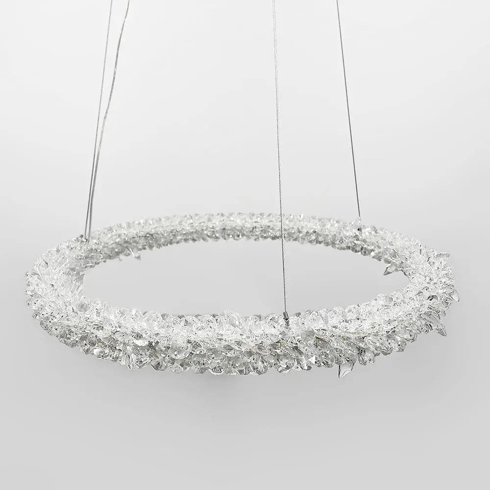 Невероятная хрустальная подвесная латунная люстра Ø 43 см | Ст. MD9105R-400 AB | Line F - фото 5