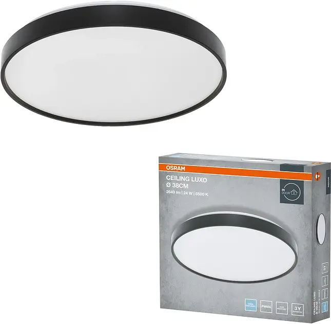 Osram Світильник накладний CEILING LUXO 24Вт 6500К чорний - фото 4
