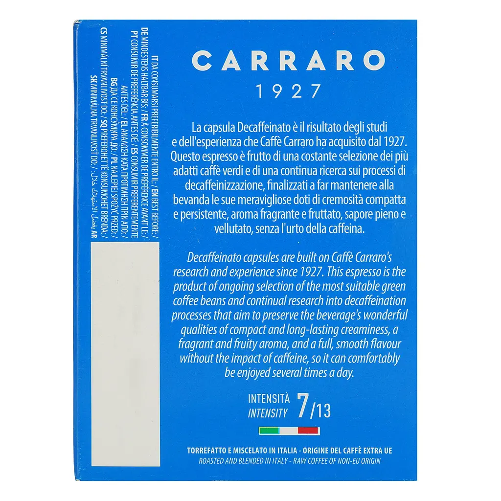 Кава в капсулах Carraro Lavazza A Modo Mio Decaffeinato, 16 капсул - фото 6