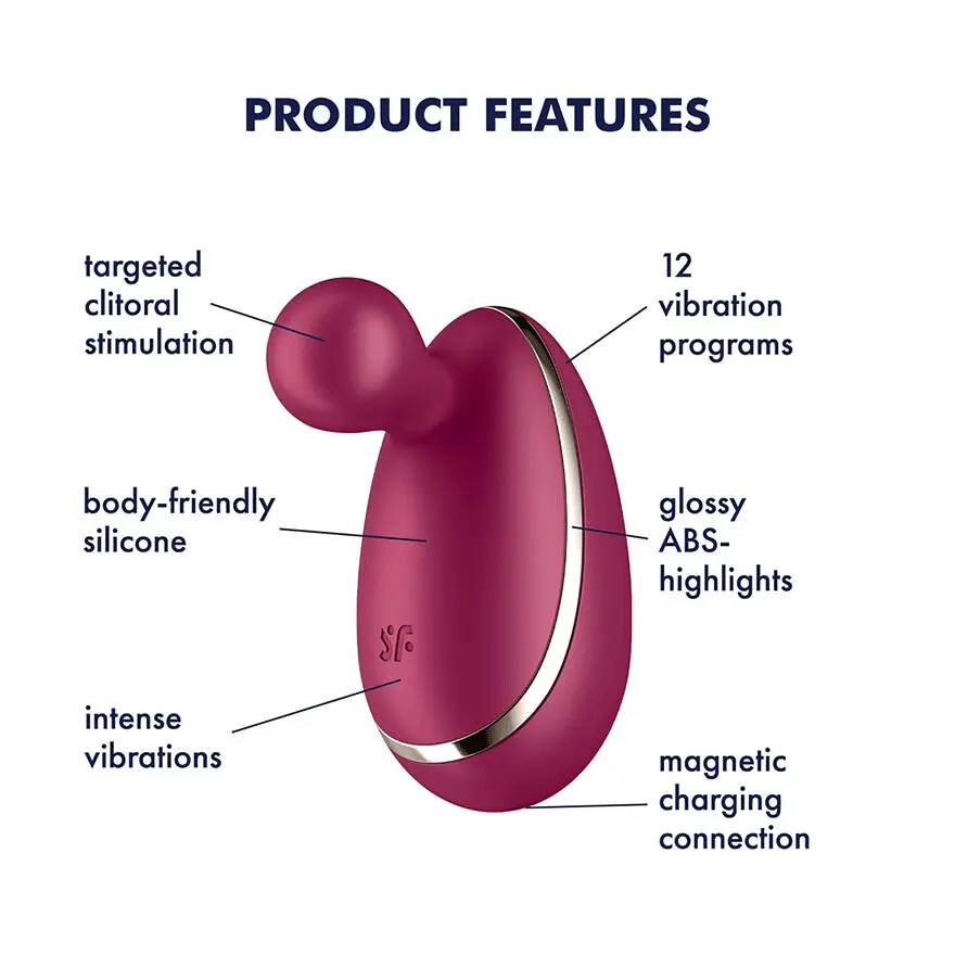 Вібратор для зовнішньої стимуляції Satisfyer Spot On 1 Berry, гнучкий відросток - фото 3