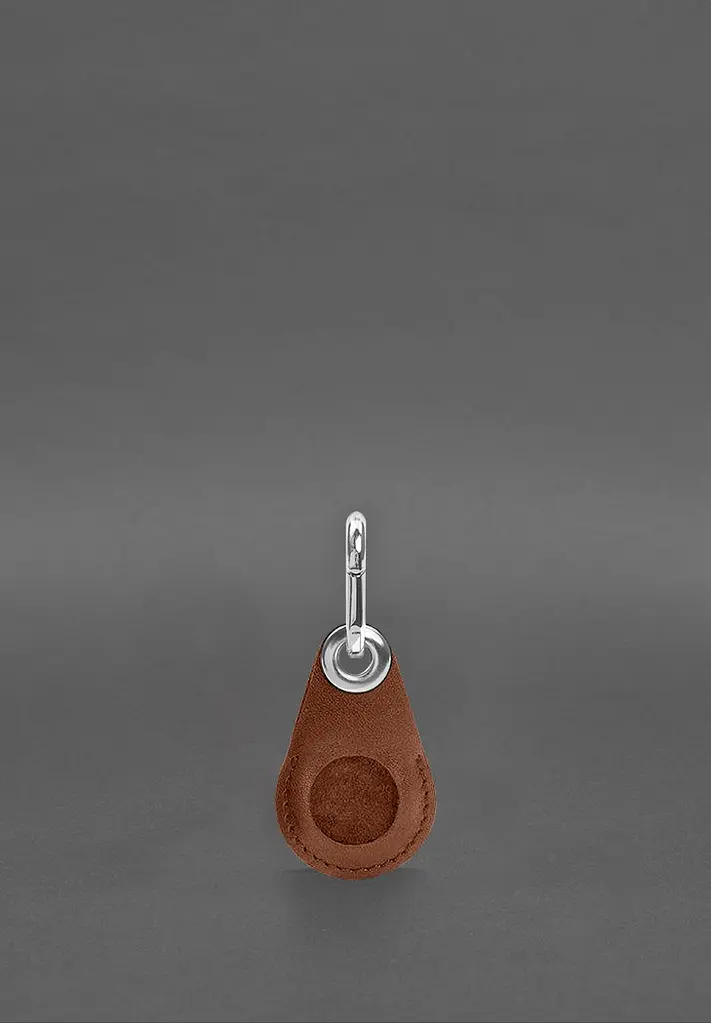 Кожаный чехол для Apple AirTag Светло-коричневый - фото 5