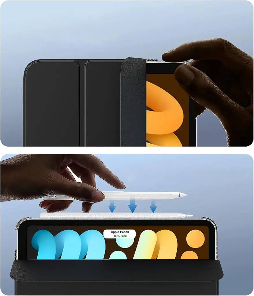 Чохол до планшета BeCover Tri Fold Hard Apple iPad Mini 7 2024 Black (712450) - фото 3