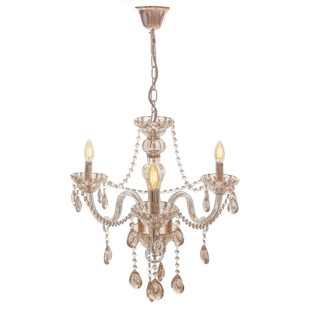 Люстра свеча Brille подвесная хрустальная E14 40W G (BCL-687S/3) - фото 3