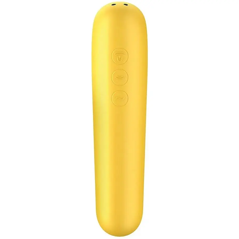 Смарт-вібратор та вакуумний стимулятор 2-в-1 Satisfyer Dual Love Yellow - фото 4