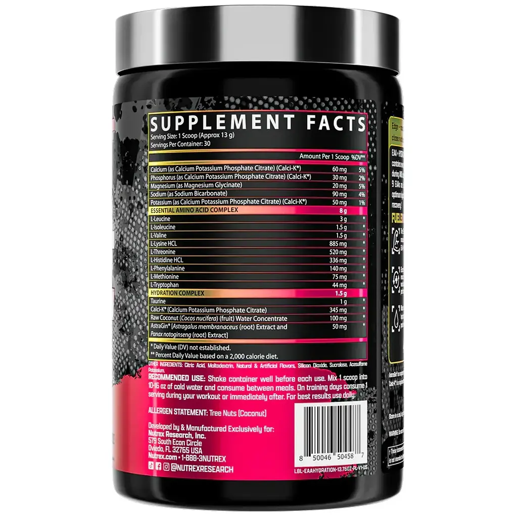 EAA + електроліти Nutrex Research EAA Hydration Pink Lemonade 30 порцій - фото 2