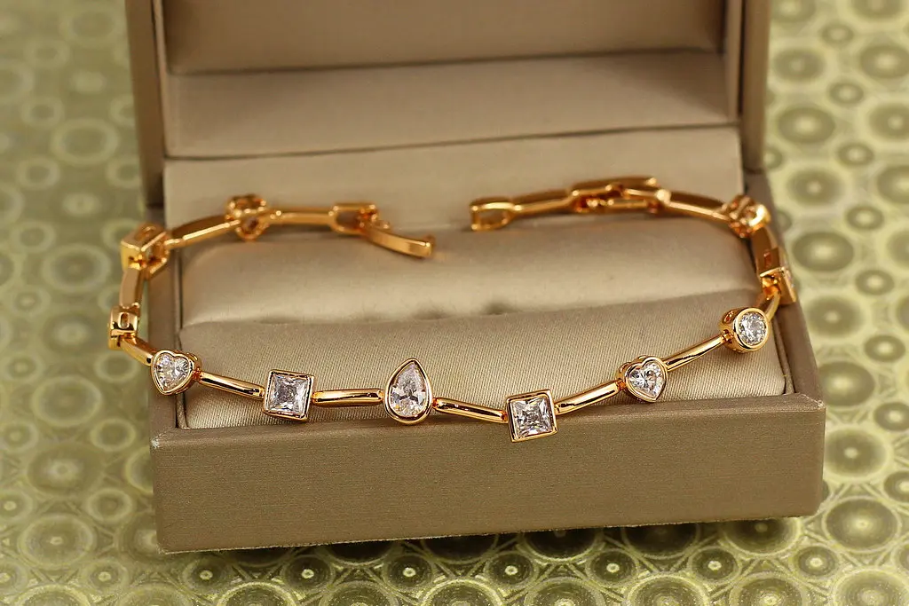 Браслет Xuping Jewelry Абетка почуттів 19 см 7 мм золотистий