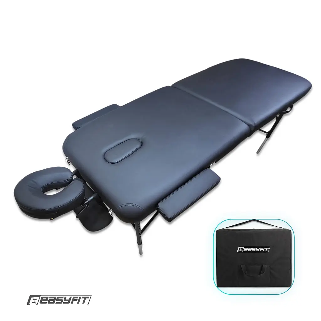 Масажний стіл EasyFit ZenRest-2 кушетка складна Чорна з чохлом - фото 2