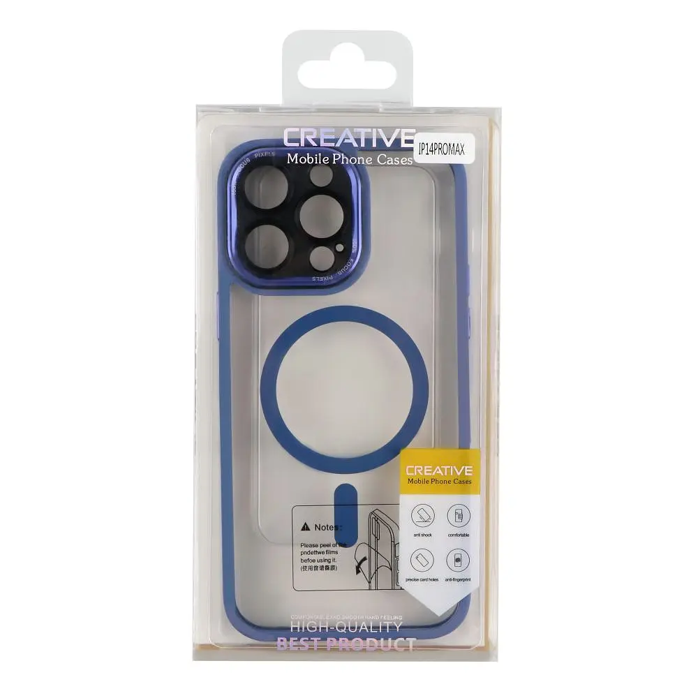 Чохол Creative TPU PC Metal Calais MagSafe Apple iPhone 14 Pro Max Light Blue - фото 2