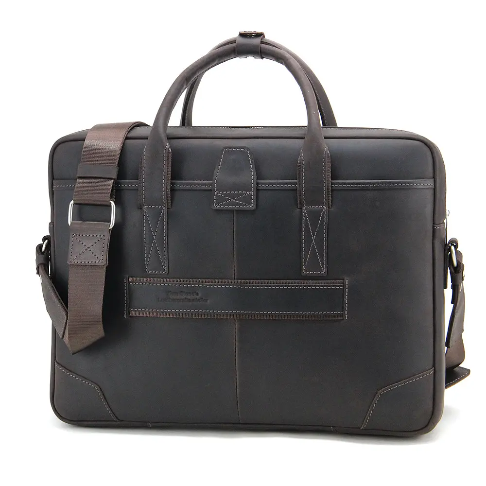 Сумка кожаная для ноутбука 15,6', MacBook 16' Tom Stone коричневая 717 CBR - фото 4