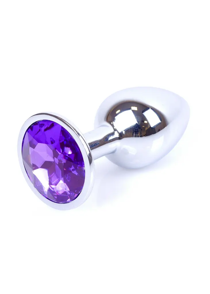 Анальна пробка - Jewellery Silver Plug Purple - фото 2