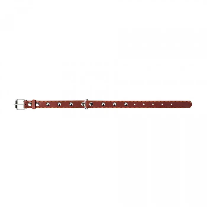 Нашийник Collar одинарний з прикрасами, 32-40х2 см, коричневий - фото 3