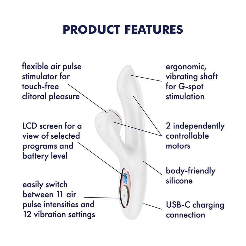 Вакуумний вібратор-кролик Satisfyer Pro+ G-Spot Generation 2 White - фото 6