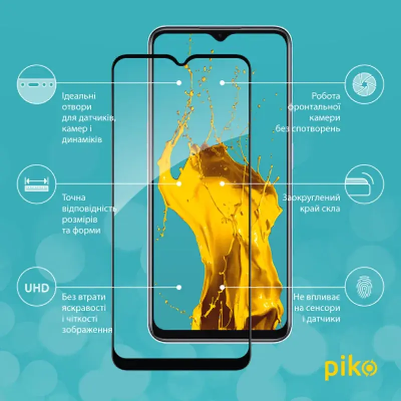 Скло захисне Piko Full Glue Realme V20 Black (1283126559457) - фото 2