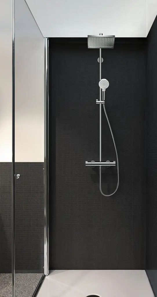 Душова система з термостатом Hansgrohe Crometta E 240 1jet Showerpipe EcoSmart хром 27281000 - фото 2