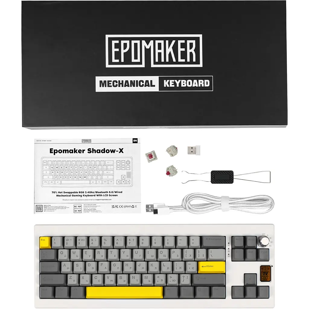 Клавіатура Epomaker Shadow-X Mulan White механічна бездротова (SHX-W-M) - фото 2