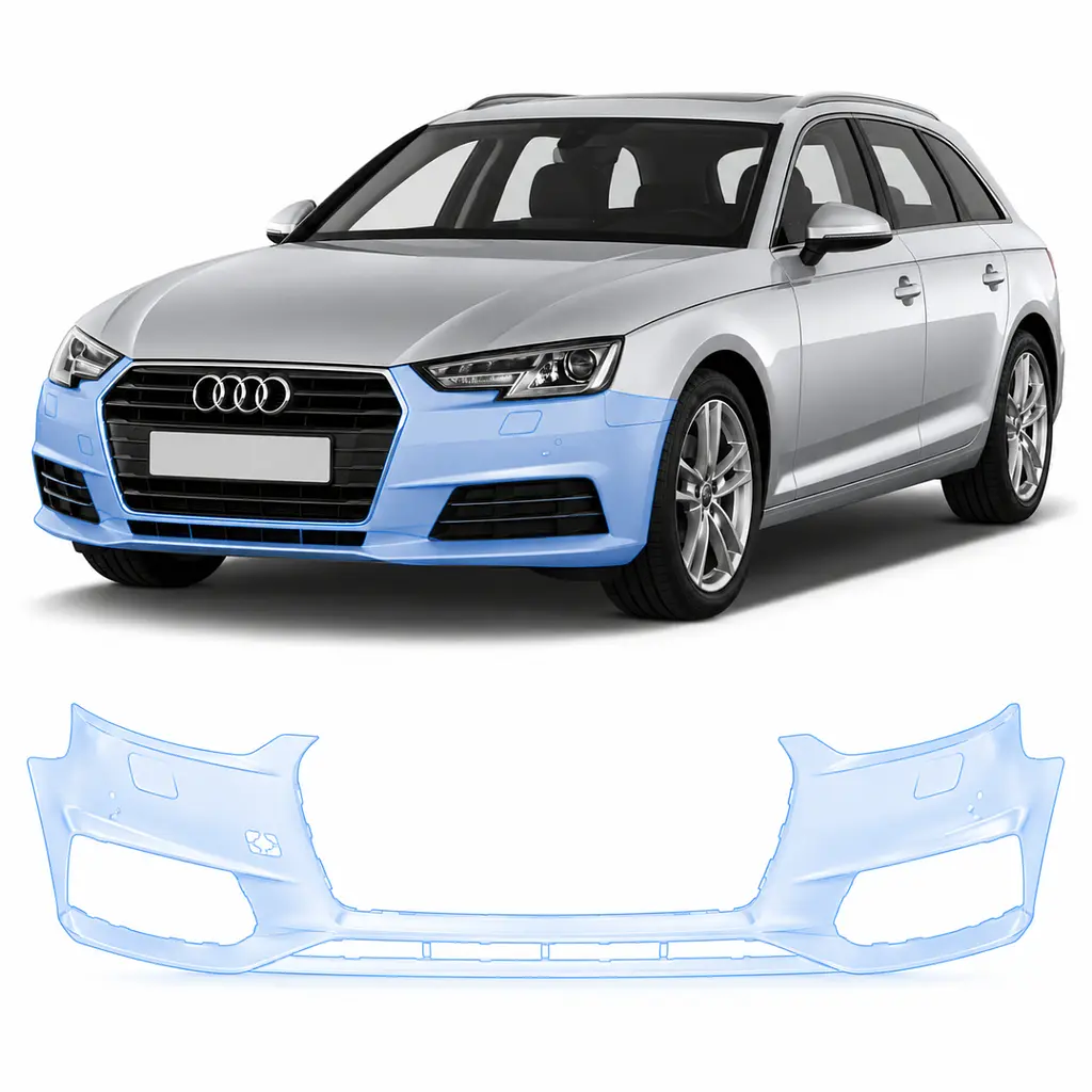 Антигравійна захисна бронеплівка за лекалами для Audi A4 B9 2015-2019 - передній бампер