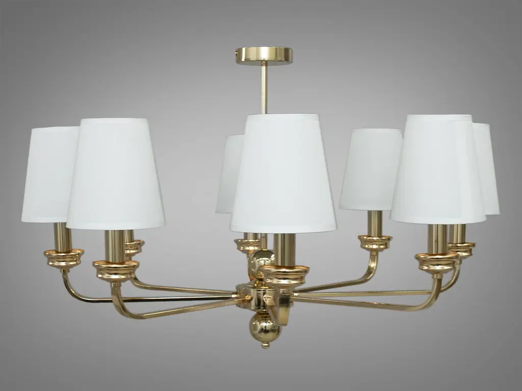 Изысканная, элитная современная люстра с абажурами на 8 рожков в классическом стиле. - фото 2