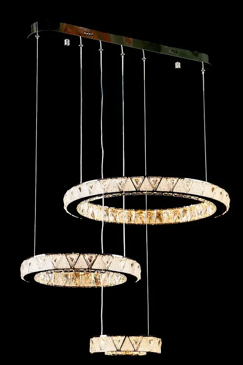 Світлодіодна люстра Splendid Ray L51007/50+35+20L/3 LED з кришталем, хром, 100 Вт, з пультом і димером - фото 3