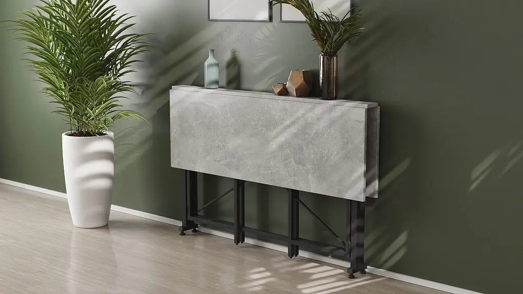 Стіл-книга трансформер Оріон 3 Ferrum-decor 750x1150x880 Чорний метал ДСП Бетон 16 мм (FRD-105087) - фото 7