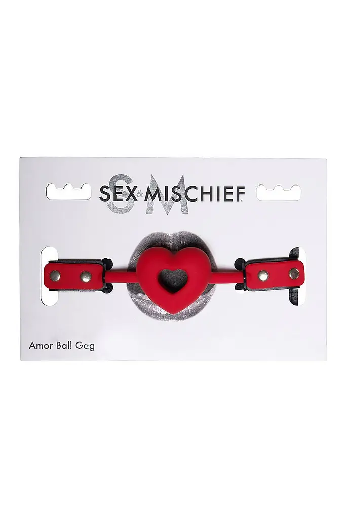 Кляп Sportsheets Sex Mischief Amor Ball Gag (червоний) - фото 3