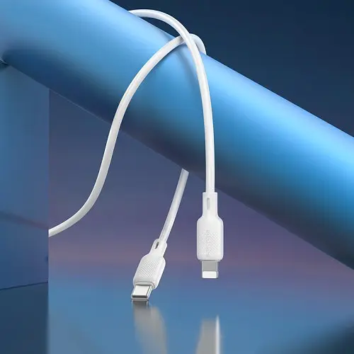 PD Кабель BOROFONE BX113 Lenny Silicone Type-C to Lightning 27W/1m білий - фото 5