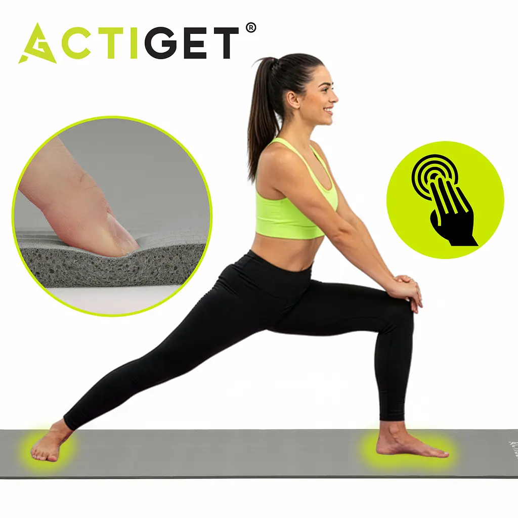 Килимок спортивний Actiget NBR 183 x 61 x 1 cм для йоги та фітнесу ACT0019 Grey - фото 6