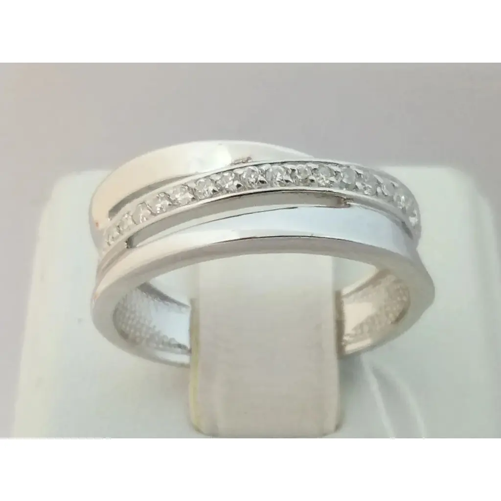 Срібне кільце Харківська ювелірна фабрика з фіанітами. 14377-Р 18 - фото 3