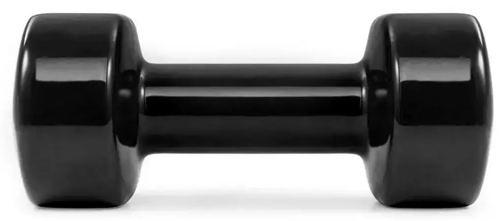 Гантели виниловые PowerPlay 2*2 кг PP_4121 Черные 2 шт + Резинка для фитнеса 7,5 кг (PP_4121_2*2kg) - фото 4