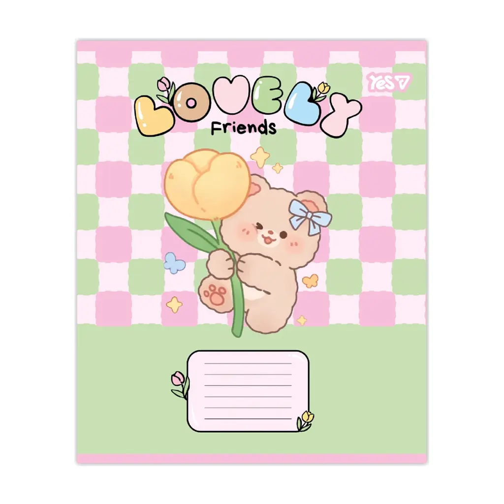 Зошит Yes Lovely Friends А5 12 аркушів коса лінія (768644), в асортименті - фото 4