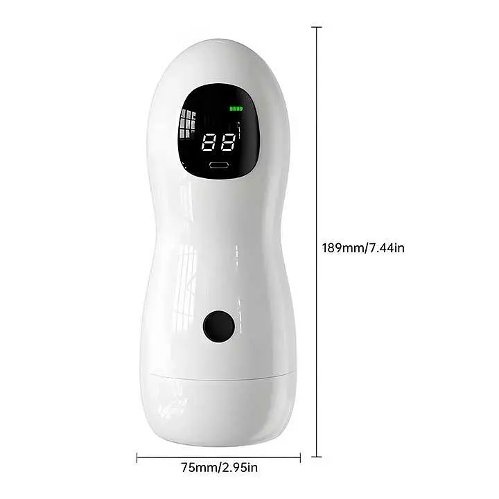 Автоматический мастурбатор вагина Sex Robot с дисплеем USB type-C белый - фото 3