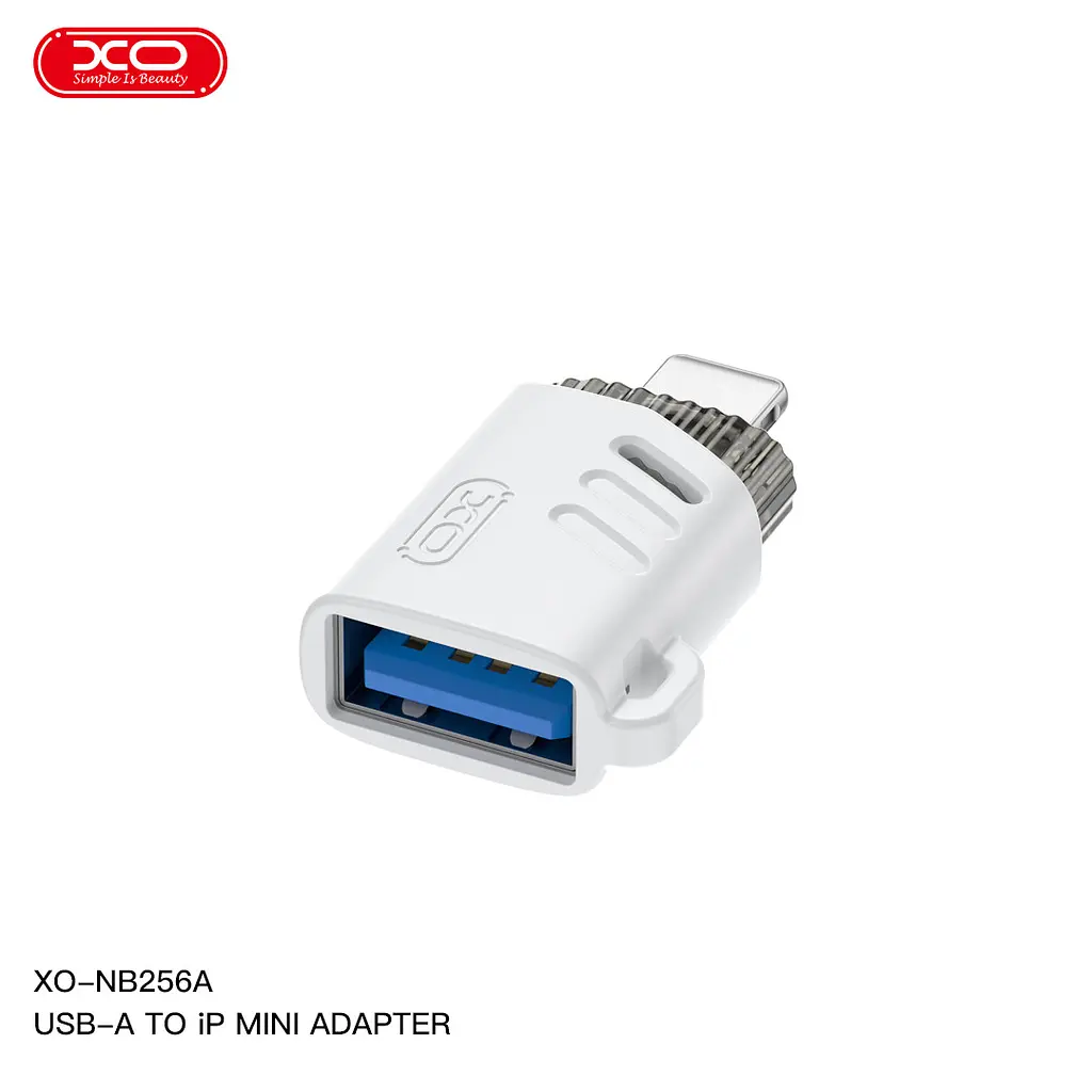 Адаптер переходник XO NB256-A USB мама Lightning папа OTG adapter - фото 3