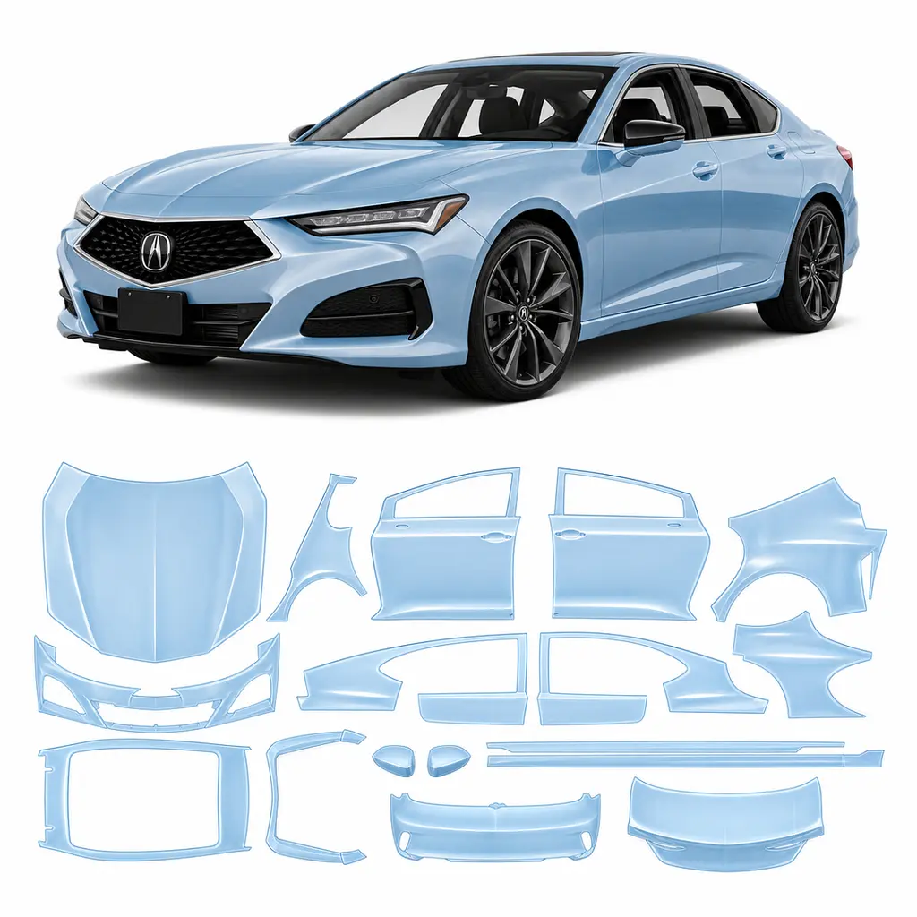 Антигравійна захисна бронеплівка за лекалами для Acura TLX II 2021 - повний кузов