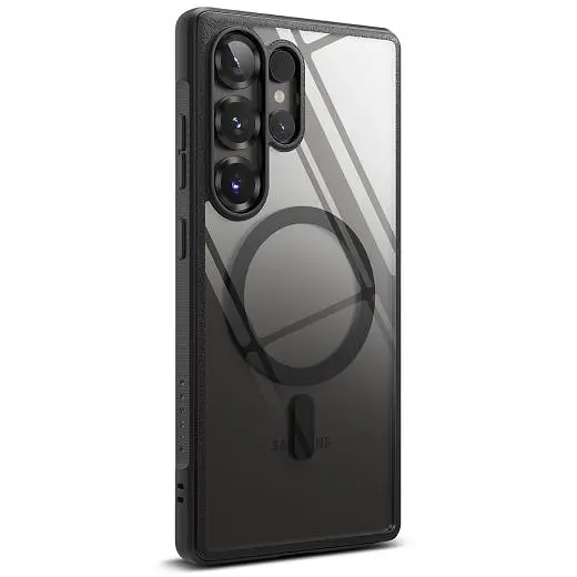 Прозрачный чехол Ringke Fusion Bold Magnetic Magsafe Black для Samsung S25 Ultra - фото 4