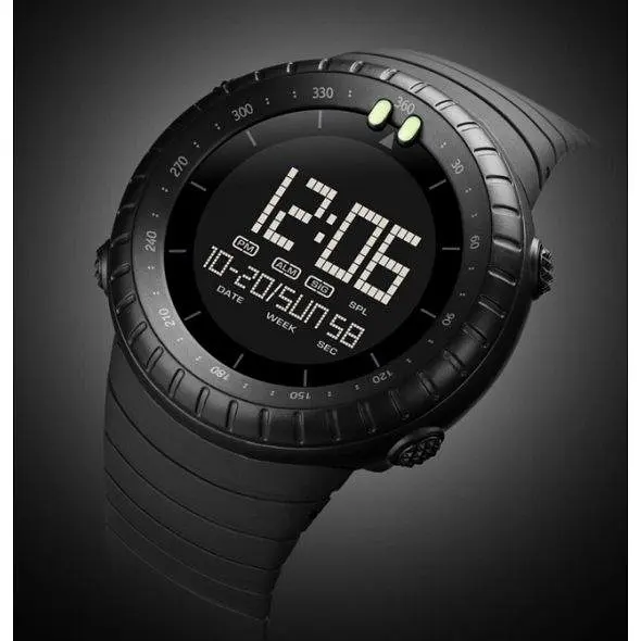 Тактические водостойкие кварцевые часы Skmei Ribas black - фото 6