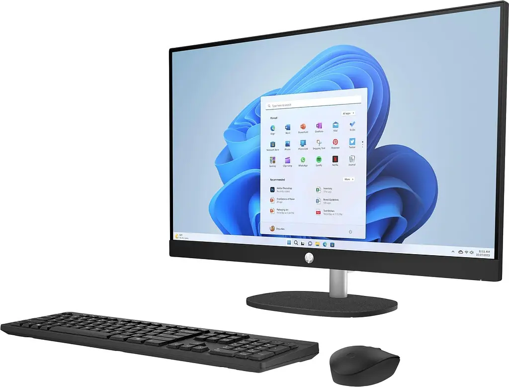 Моноблок HP 27 All-in-One 27-cr0036ua FHD IPS/Ryzen 5 7520U/16GB/1TB/UMA/DOS/Jet Black (D3SB4EA) - фото 2