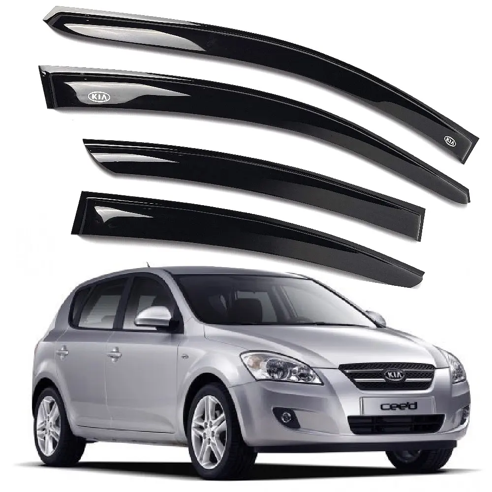 Window deflectors wind deflectors Ceed I 2006-2012 5D Hatchback Scotch 3M Voron Glass