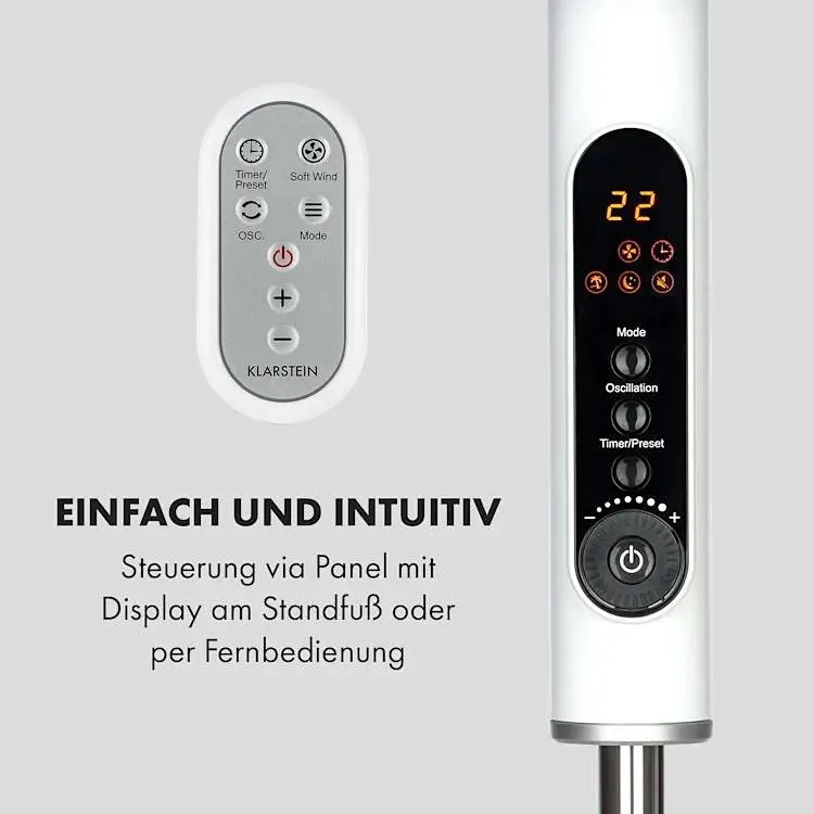 Мобильный вентилятор Klarstein Sommerwind с пультом (10034675) - фото 2