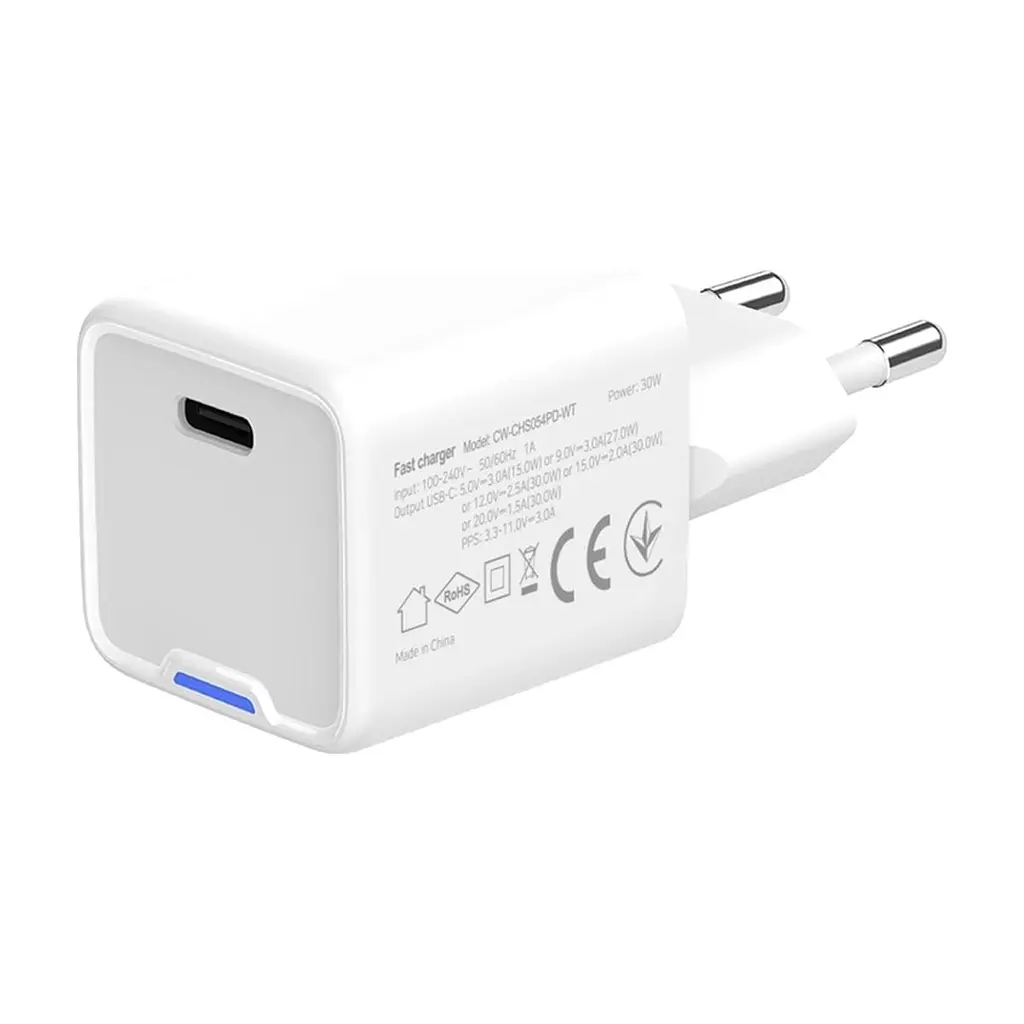 Зарядний пристрій ColorWay GaN Mini 30W PD Port PPS USB-C white (CW-CHS054PD-WT) - фото 6