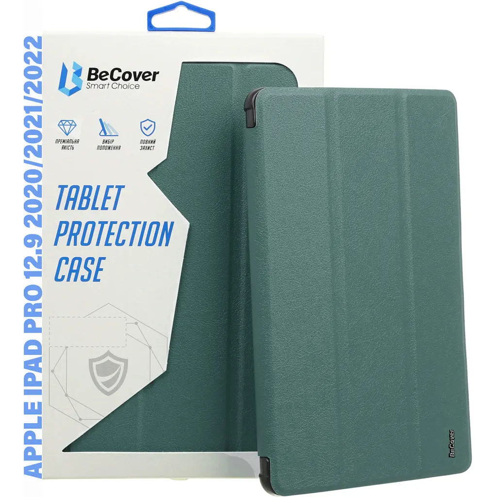Чохол до планшета BeCover Tri Fold Hard Apple iPad Pro 12.9 2020/2021/2022 Dark Green (711720) - фото 6