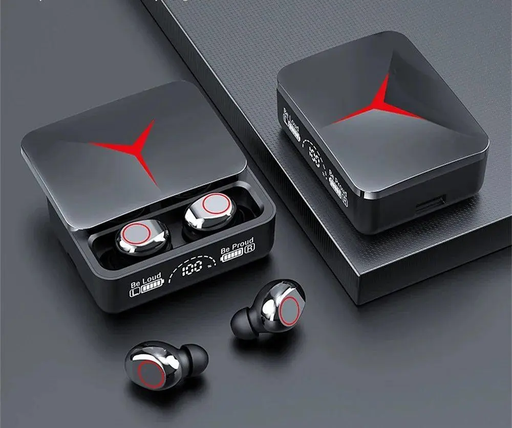 Беспроводные наушники TWS M90 с зарядным кейсом-павербанком и LED подсветкой Геймерские Bluetooth 5.3 наушники - фото 6