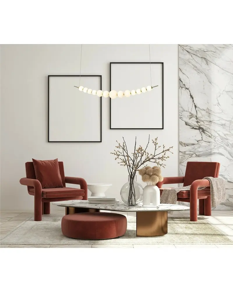 Люстра Italux PND-36472-37W-3K-GD Ronza Led 1x37W 3000K 3100Lm IP20 Gold - фото 2