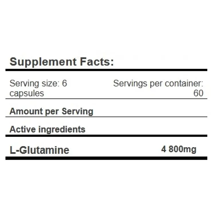 Амінокислота Amix L- Glutamine 800 мг 360 капсул - фото 2