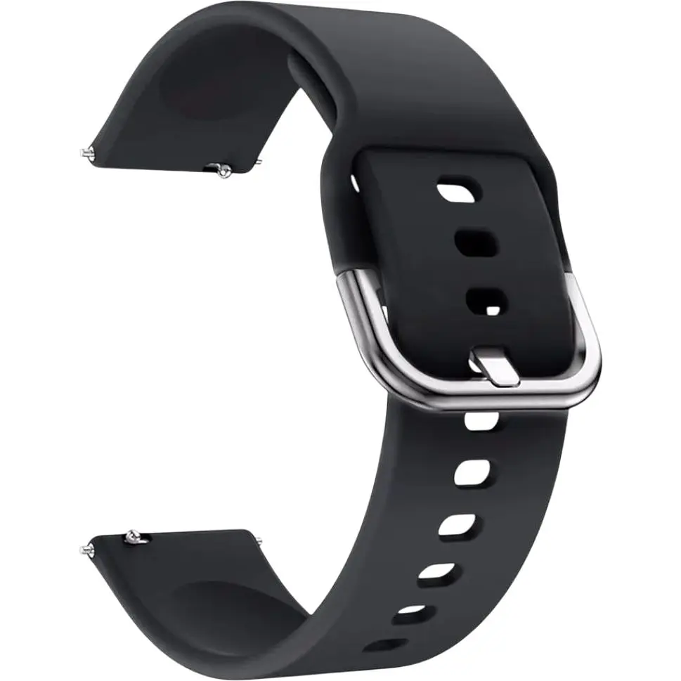 Ремінець DK CDK для Colmi P8 "S" 20mm Silicone Sport Band Classic (012194) (black) - фото 1