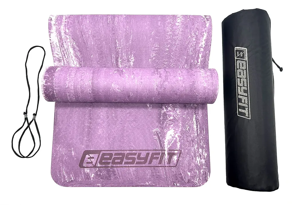 Килимок для йоги та фітнеса EasyFit PER Premium Mat 8 мм + Чохол фіолетовий - фото 2
