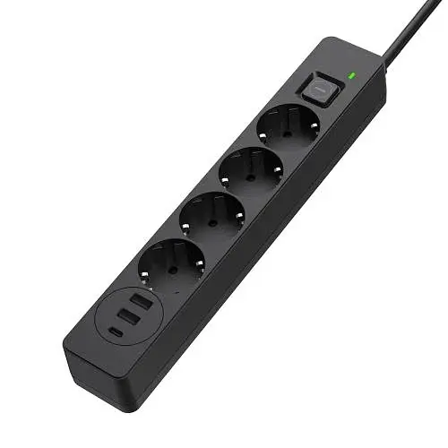 Мережевий фільтр , 4 розетки, 5 м, Black ColorWay teh0028195 - фото 2